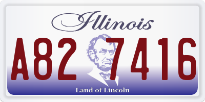 IL license plate A827416