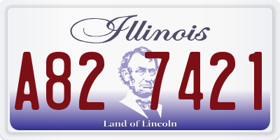IL license plate A827421