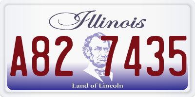 IL license plate A827435