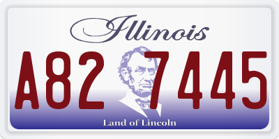 IL license plate A827445