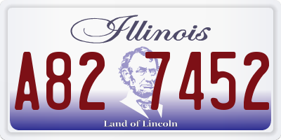 IL license plate A827452