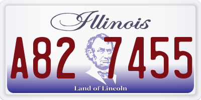 IL license plate A827455