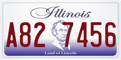 IL license plate A827456