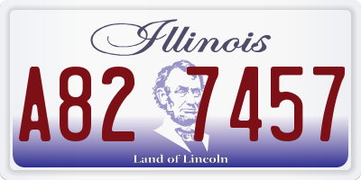 IL license plate A827457
