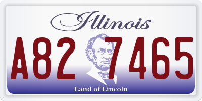 IL license plate A827465