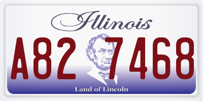 IL license plate A827468