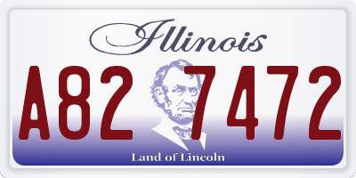 IL license plate A827472