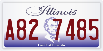 IL license plate A827485