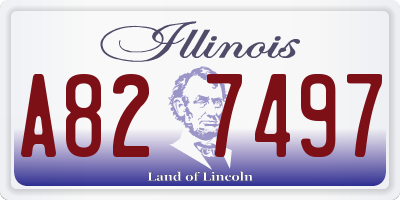 IL license plate A827497