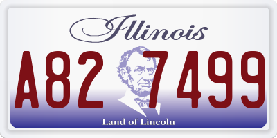 IL license plate A827499