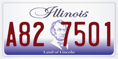 IL license plate A827501