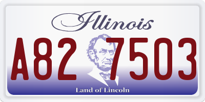 IL license plate A827503
