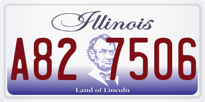 IL license plate A827506