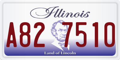 IL license plate A827510