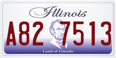 IL license plate A827513