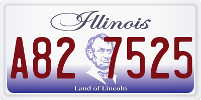 IL license plate A827525