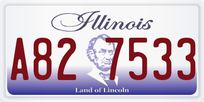 IL license plate A827533