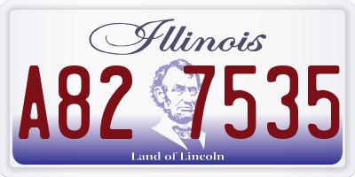 IL license plate A827535