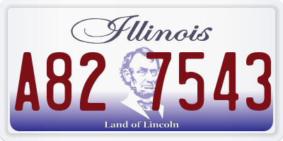 IL license plate A827543
