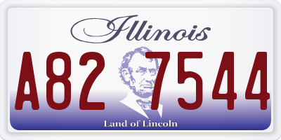 IL license plate A827544