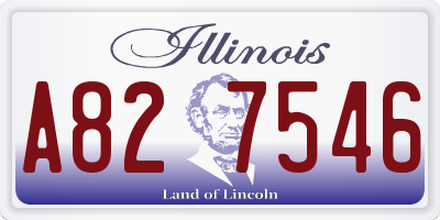 IL license plate A827546