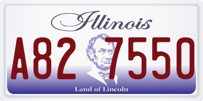 IL license plate A827550