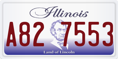 IL license plate A827553