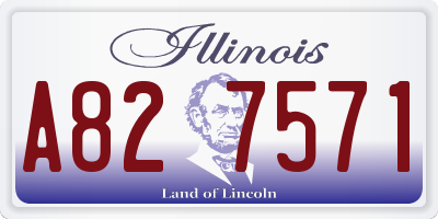 IL license plate A827571