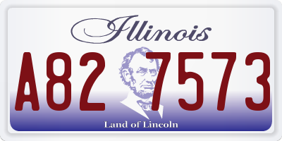 IL license plate A827573
