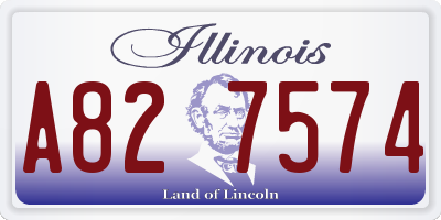 IL license plate A827574