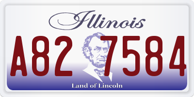 IL license plate A827584