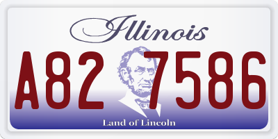 IL license plate A827586