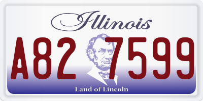 IL license plate A827599