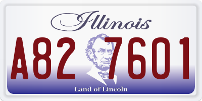 IL license plate A827601