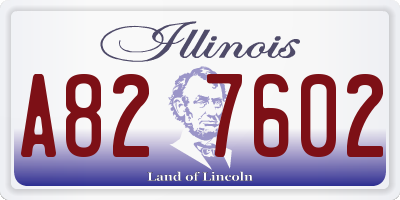 IL license plate A827602