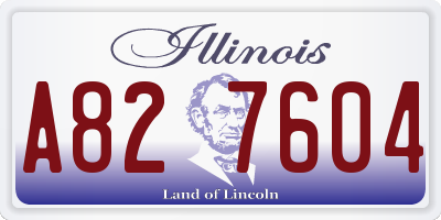 IL license plate A827604