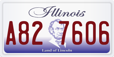 IL license plate A827606
