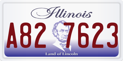 IL license plate A827623