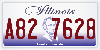 IL license plate A827628