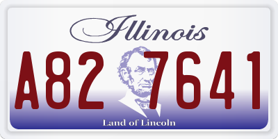 IL license plate A827641