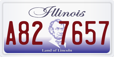 IL license plate A827657