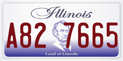 IL license plate A827665