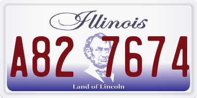 IL license plate A827674