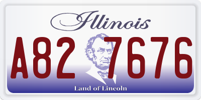 IL license plate A827676