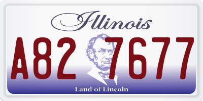 IL license plate A827677