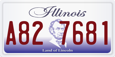 IL license plate A827681