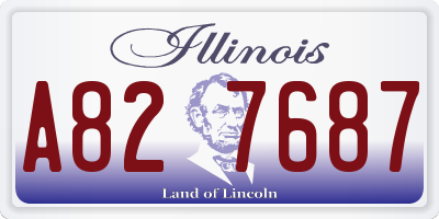 IL license plate A827687