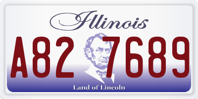 IL license plate A827689