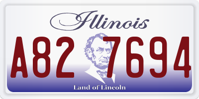 IL license plate A827694