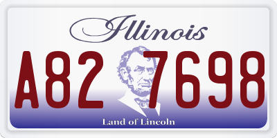 IL license plate A827698